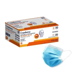 CRANBERRY - Mascarilla 3 Pliegues Azul Medicas Certificadas