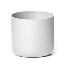 EURO3PLAST - Macetero de plástico reciclado11x10 cm blanco