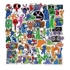 GARSIL - 50 Stickers De Rainbow Friends Roblox - Etiquetas Autoadhesivas