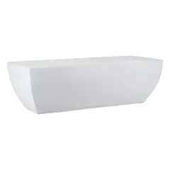 FLORIDIS - MACETERO BLANCO JARDINERA 25CM ALTO CON PLATO