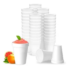 PASTELERIUSCL - Set 100 Vasos Termicos Vasos Desechables Vaso Descartable Vasos De Plumavit Vaso Cafe Vaso Plumavit