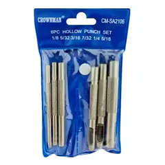 GENERICO - Kit Set Juego De Sacabocados De Impacto 6 Pcs Crownman