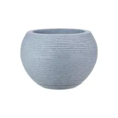 FLORIDIS - MACETERO GRIS CLARO FLORENCIA 19CM ALTO CON PLATO