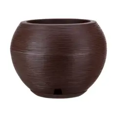 FLORIDIS - MACETERO MARRON FLORENCIA 32CM ALTO CON PLATO