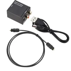 GENERICO - Adaptador Optico a RCA Convertidor Audio Optico para TV