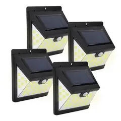 MAXWELL - Foco Reflector Solar Led Exterior Sensor Pared Set 4 - Amarillo…