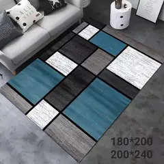 ANGELES DEL HOGAR - Alfombras Lisa con Diseño en 3D 200x240cm