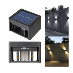 GENERICO - Apliqué Solar Cuadrado En Luz Cálida Y Fría Ajustable Ip65