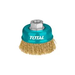 TOTAL TOOLS - Grata Escobilla Copa Acero Rizado 3 Pulgadas 75mm TOTAL