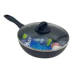 OSTER - Sartén Wok con tapa antiadherente 24 cm Clairborne
