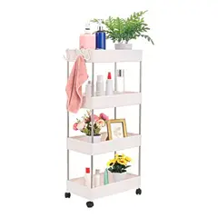 IRM - Carrito Organizador Baño 4 Niveles Con Ruedas Multifuncional X L