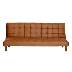 LATAM HOME - Futón Sofá Cama Turin Cuero Kentucky Cafe Claro