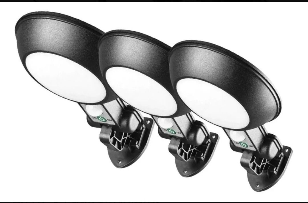 3 Pack Foco Solar Led 100w Para Exterior