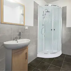 JOYTEK - Shower Door 90x90cm 5mm Mampara Curva INCLUYE RECEPTÁCULO