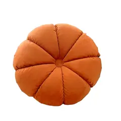 ANGELES DEL HOGAR - Cojín redondo terracota - terciopelo 45 cm de diámetro