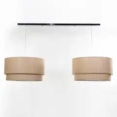 DISEÑO 3 - LÃ¡mpara Colgar 2 P Cruda C/Tapa Doble L100 DiseÃ±o 3