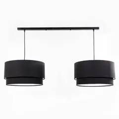 DISEÑO 3 - LÃ¡mpara Colgar 2P Negra C/Tapa DiseÃ±o 3