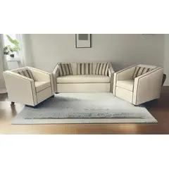 RUZAM MOBEL - JUEGO DE LIVING 3-1-1 VICTORIUS BEIGE LINO