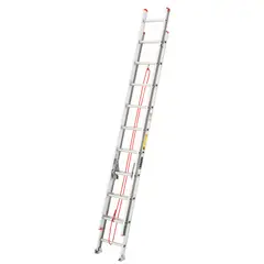 CUPRUM - Escalera de Extensión Aluminio 20 Peldaños 150 kilos
