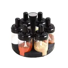 GENERICO - Set 6 Especieros Condimentos Giratorio 360 Especiero Cocina