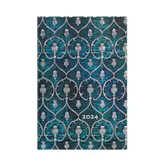 PAPER BLANKS - Agenda 2024 Terciopelo Azul Blue Velvet T.Dura V Semana Mini
