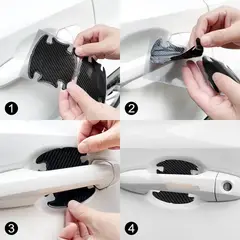 GENERICO - Película protectora de Puerta de autos de fibra de carbono