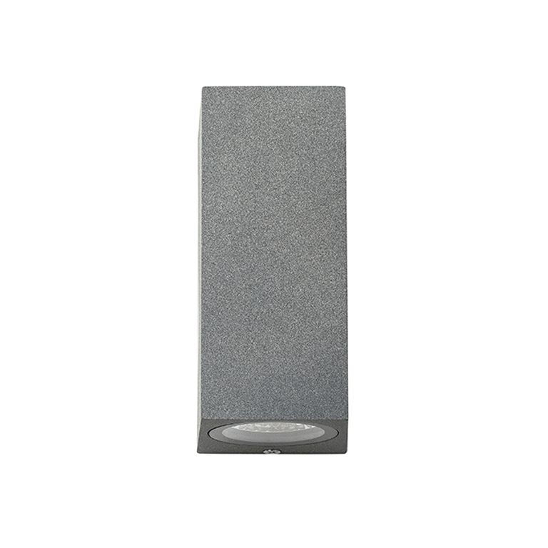 Apliqué Doble GU-10 Cuadrado Gris Kapelle Incluye Ampolletas Fría