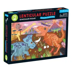 MUDPUPPY - Puzzle 75Pcs Lenticular Rugido De Dinosaurio