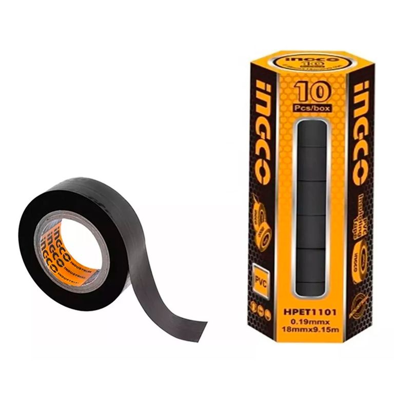 Huincha Cinta Aisladora Pvc 18mm X 915mts 10und Hpet1101