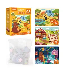 MIDEER - Level Up Puzzles Nivel 3 Habitats Naturales 3 Puzzles