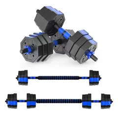 FITNICS - Mancuernas Ajustables Set 20 Kg 2en1+Barra