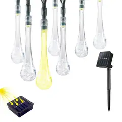 MAXWELL - Guirnalda Solar Hada Gotas 7m 30 Luces Led Navidad