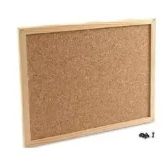 GENERICO - Pizarra De Corcho 40 X 60 Borde De Madera Colgar En Pared