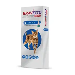 BRAVECTO - GATO ANTIPARASITARIO INT/EXT 2.8 A 6.25 KG PLUS