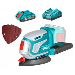 TOTAL TOOLS - Lijadora Orbital De Palma 20v Bateria Cargador Total