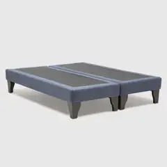 GENERICO - Base Europea para cama 2 Plazas 200 x150cm LINO Marengo ( gris azulado).