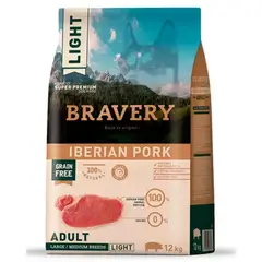 BRAVERY - Alimento Cerdo Ibérico Light Adulto Large/medium 12
