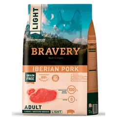 BRAVERY - Alimento Iberian Pork Perro Adult Light Largemed 4k