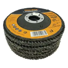 GENERICO - Pack 5 Disco Lijas Pulir Traslapado Laminado Metal (Grano 80) Toolmak
