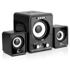 XTECH - Parlantes Pc 2.1 Usb Para Pc Usb+sd Xts-375bk Negro
