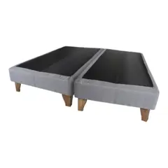 GENERICO - Base Europea para cama Super King 200x200cm LINO GRIS OSCURO