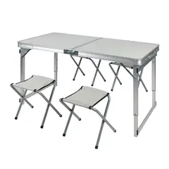 RUTTA - Mesa de Camping con Asientos Blanco