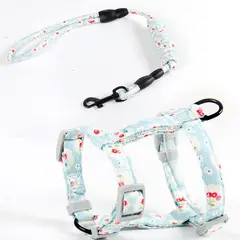 MARBEN PETS - Arnés para Gatos tipo H Color Celeste Talla S