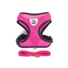 MARBEN PETS - Arnés Malla para Gatos Color Rosa Talla S