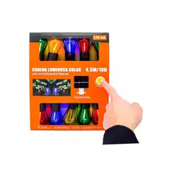 IRM - Cadena Luminosa Solar Led Multicolor 4.5 m
