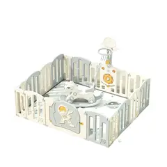 BABYLUNA - Corral Bebé 160CM con Alfombra Panel Juego Aro y Caballo