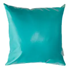 ELIZABETH PEPER - Cojin Decorativo EcoCuero Turquesa 50x50 Relleno
