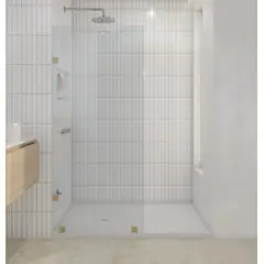 DELL ORTO - Shower door vidrio templado 90x190 herraje dorado