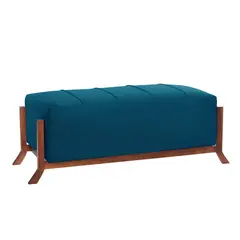LATAM HOME - Banqueta Marsella Tela Velvet Azul Petroleo