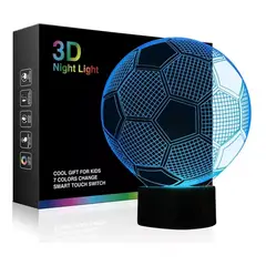 KUANGYE - 3d Balón De Fútbol Luz De Noche Lampara Led Escritorio